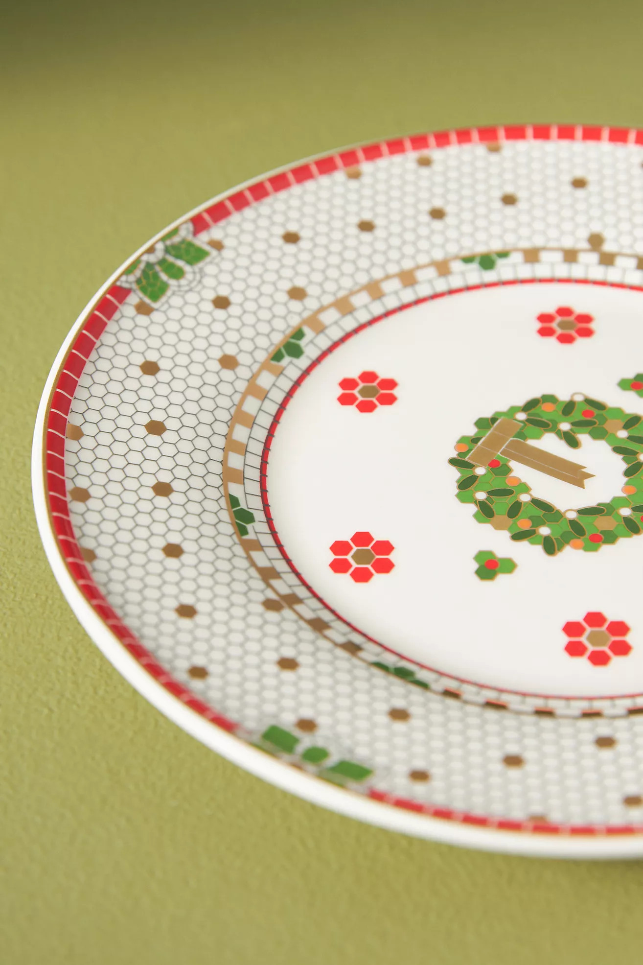 Festive Bistro Tile Dessert Plate | Anthropologie (US)