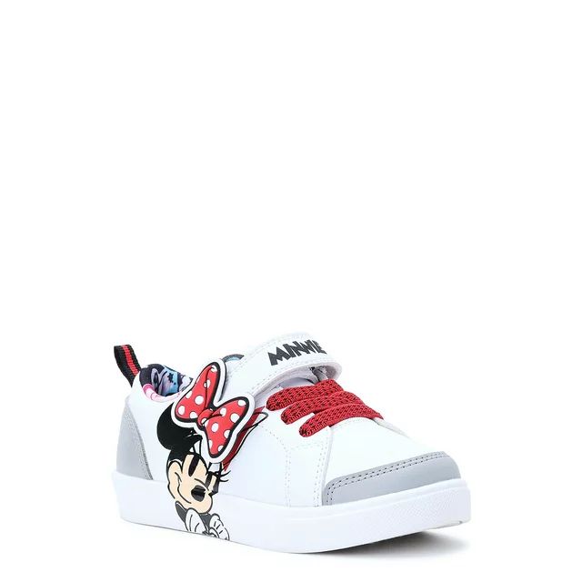 Disney Classic Minnie Mouse Toddler Girl Low Court Sneaker, Sizes 7-12 | Walmart (US)