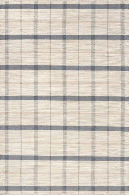 Ivory Isolde Faded Plaid Wool 8' x 10' Area Rug | Rugs USA