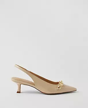 Mariner Chain Patent Kitten Heel Pumps | Ann Taylor