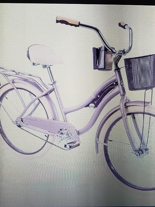 Huffy 24” Womens Nel Lusso Cruiser Bike with Basket, Purple | Amazon (US)