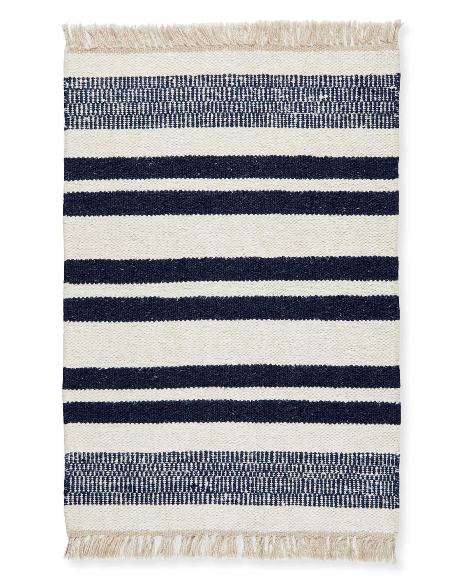 Linen Stripe Rug | Serena and Lily