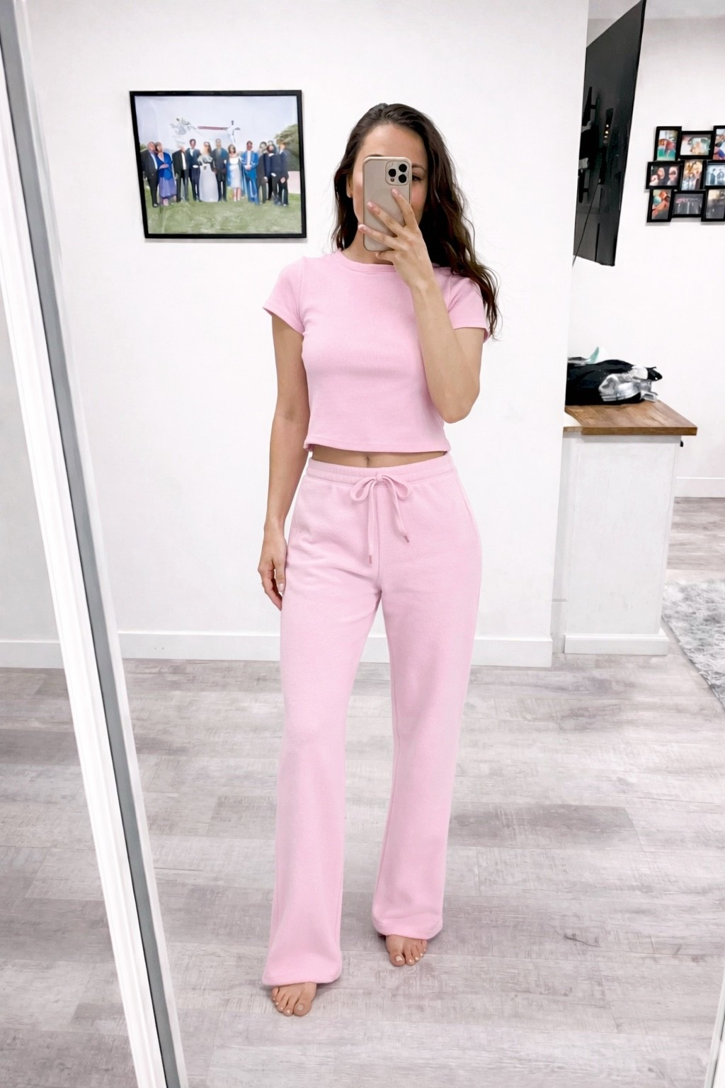 Pink matching loungewear set from No Boundaries at Walmart  

#LTKdayinmylife #LTKgrwm #LTKValentine