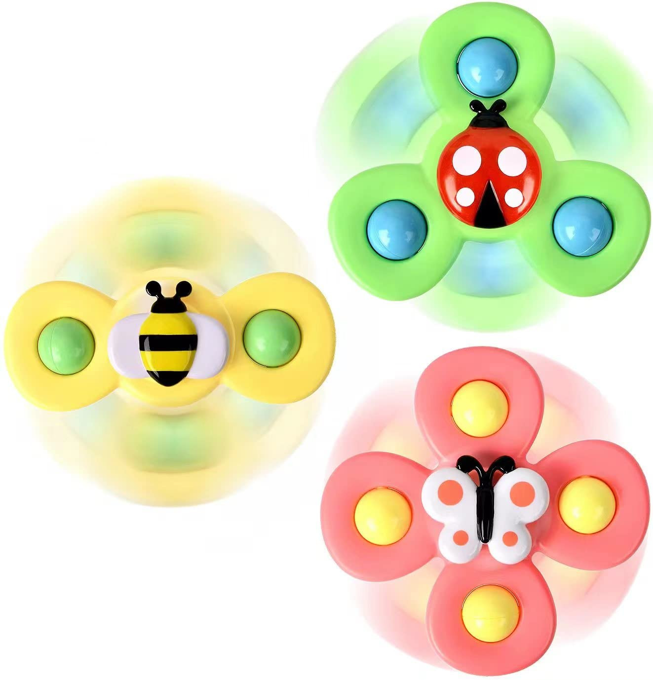 3PCS Suction Cup Spinner Toys for 1 2 Year Old Boys Spinning Toys Baby Toys 12-18 Months Sensory ... | Amazon (US)
