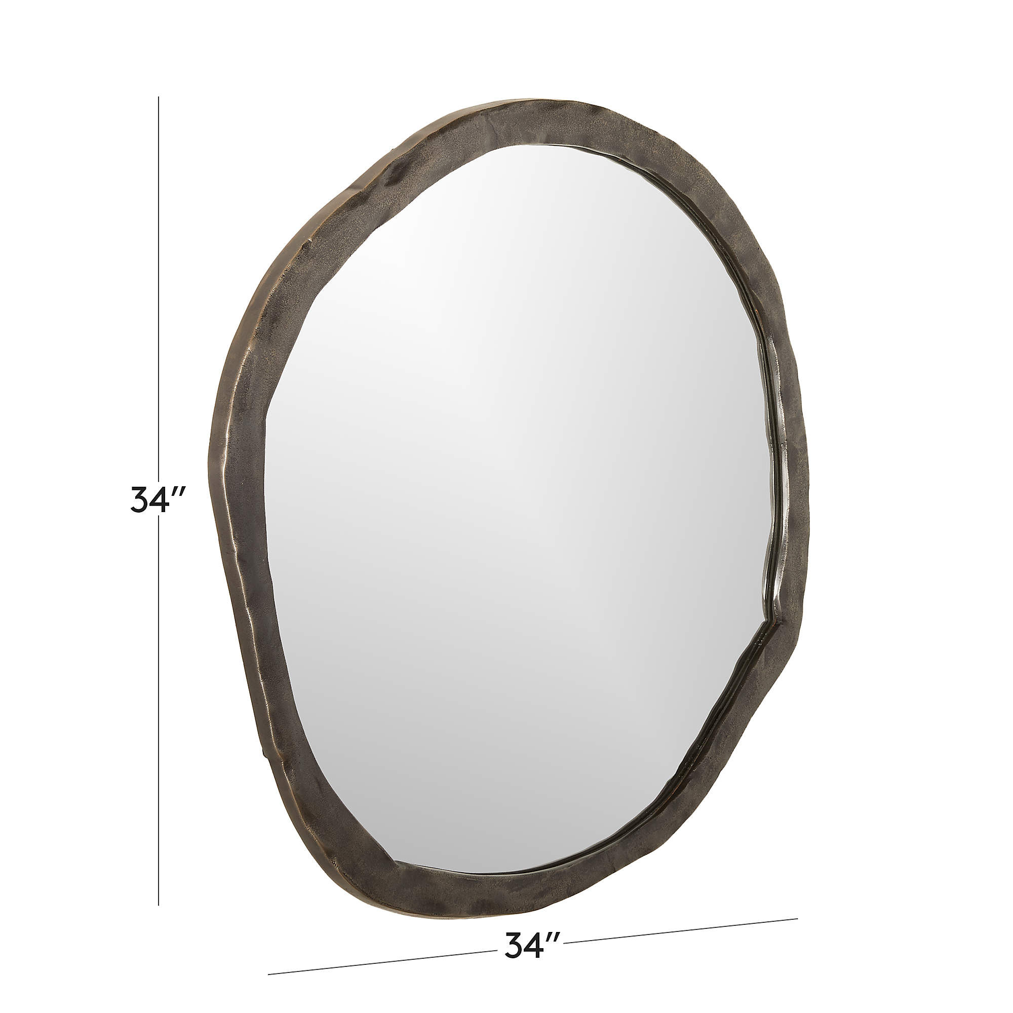 Abel Black Round Wall Mirror 34" + Reviews | CB2 | CB2