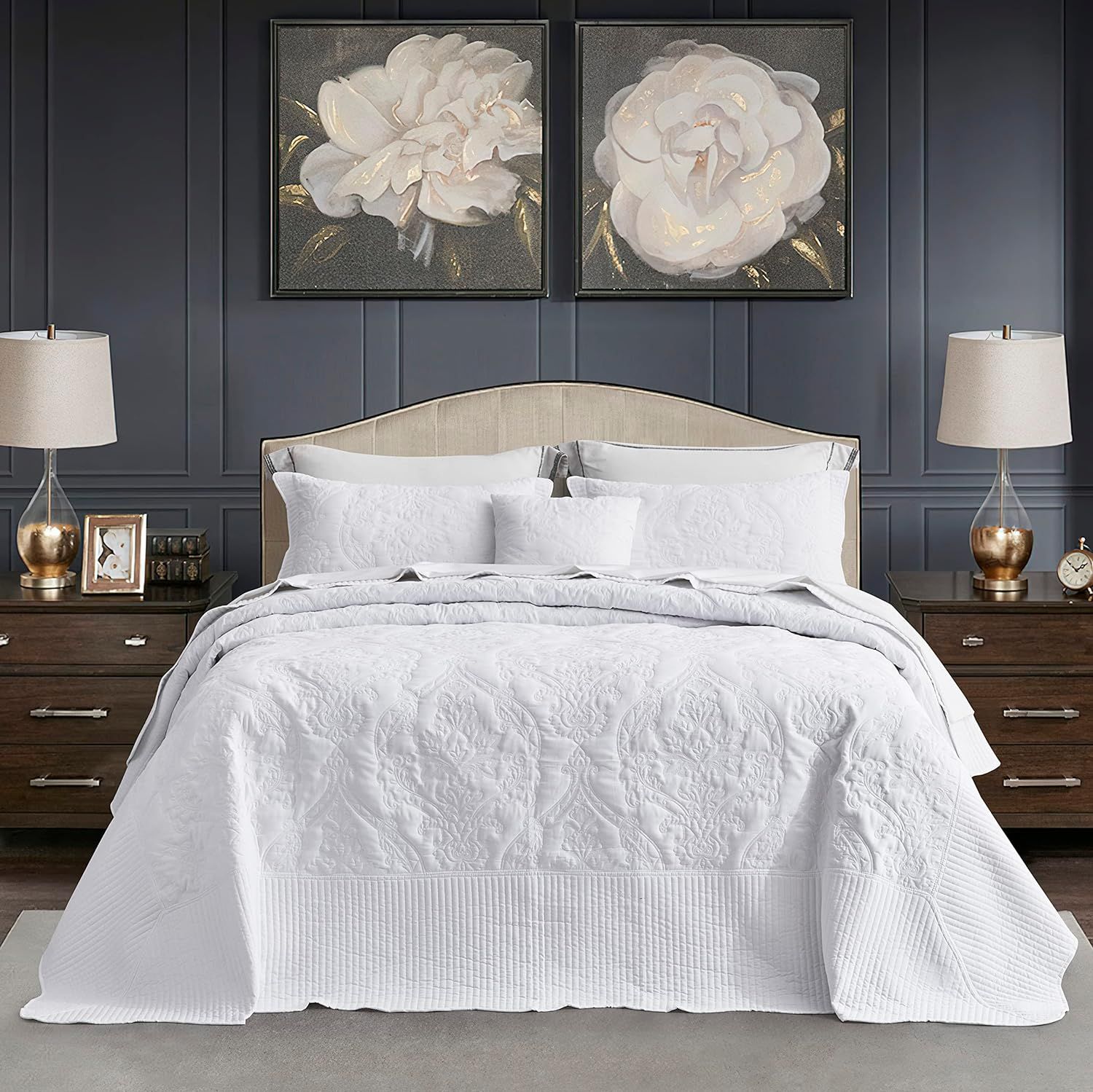 CHIXIN Oversized Bedspread Coverlet Set King Size - Lightweight Bedding Cover - Beautiful Stitchi... | Amazon (US)