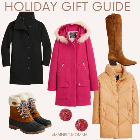 Holiday gift guide for her! J Crew looks I'm currently loving for the holiday season! Jackets, coats, boots, accessories 

#LTKHoliday #LTKGiftGuide #LTKHolidaySale