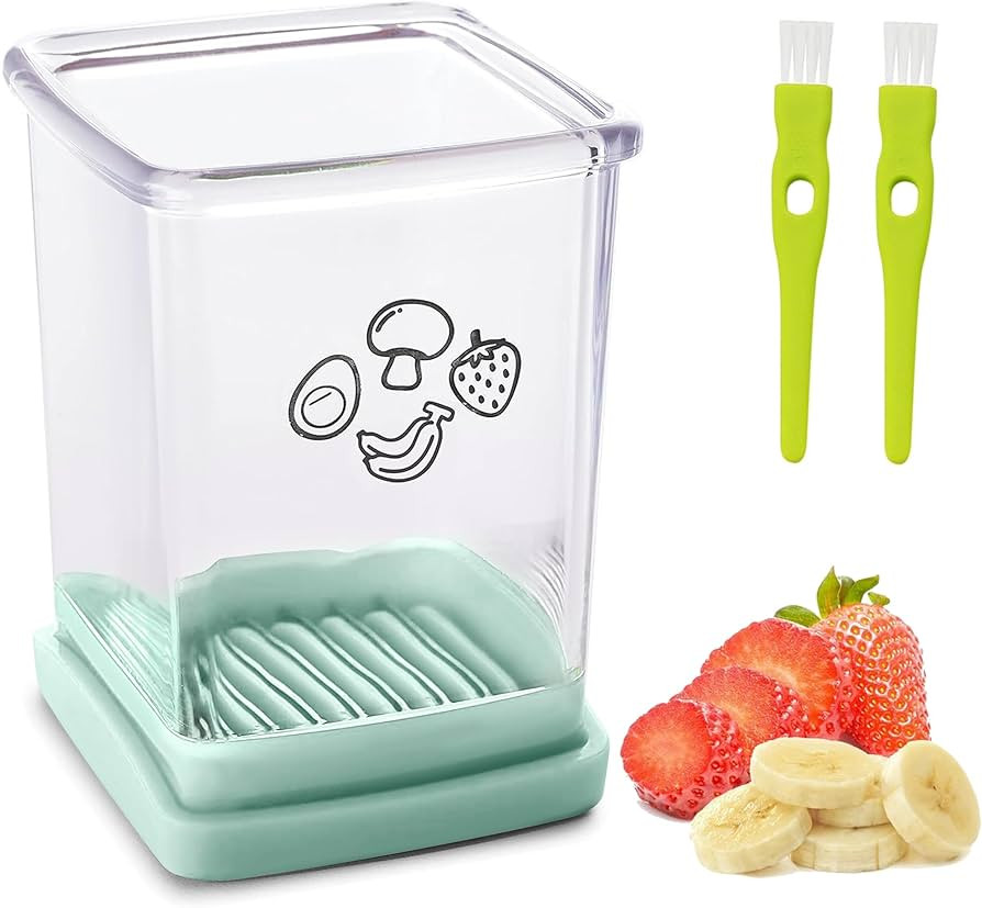 Amazon.com: Cup Slicer, Stainless Steel Strawberry & Banana Slicer, Speed Fruit Cutter with Push ... | Amazon (US)