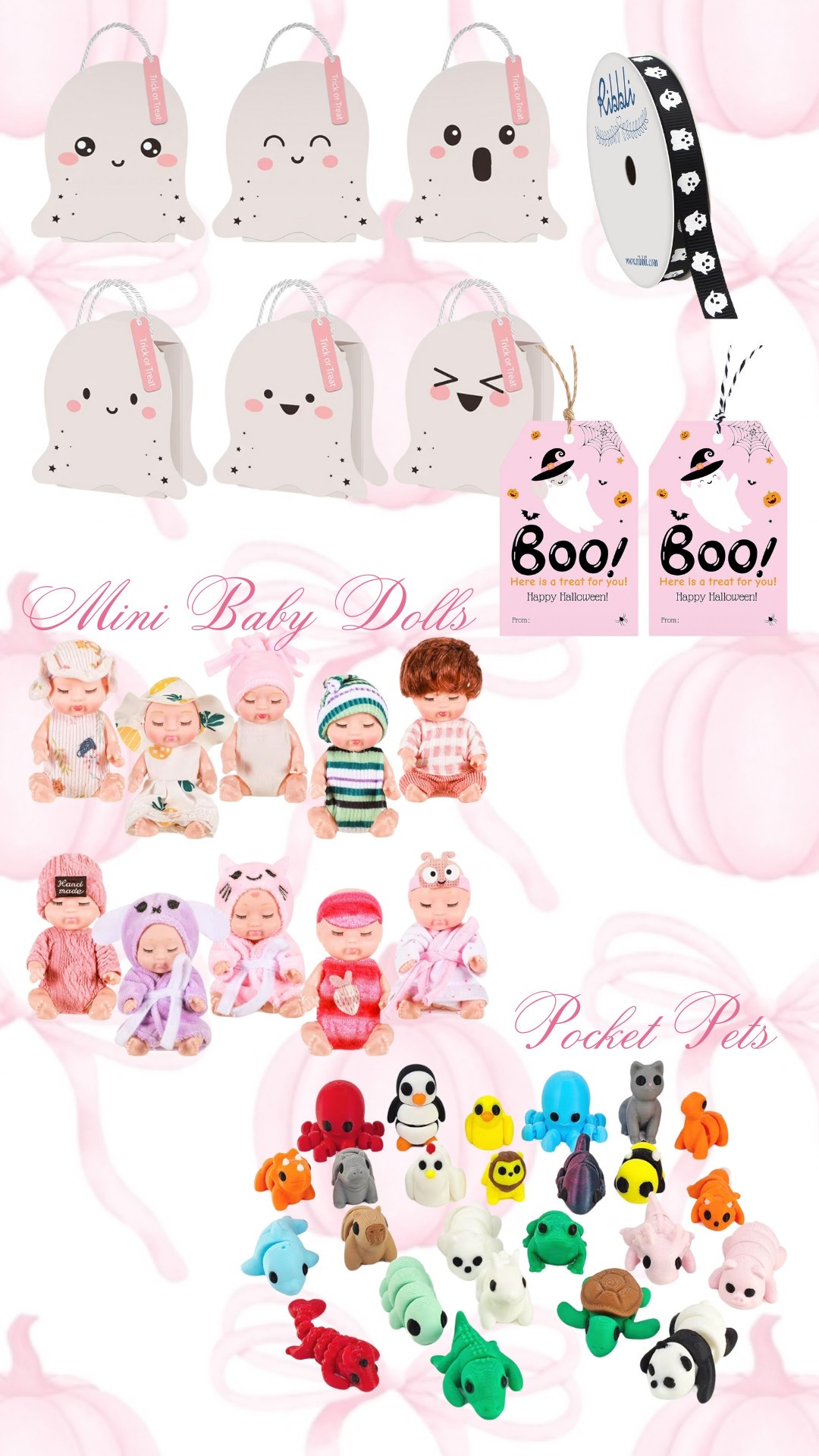 Halloween class gifts 👻 I thought the baby dolls would be so sweet for an all-girl class like dance! We’re handing out the pocket pets at a Trunk-or-Treat. 