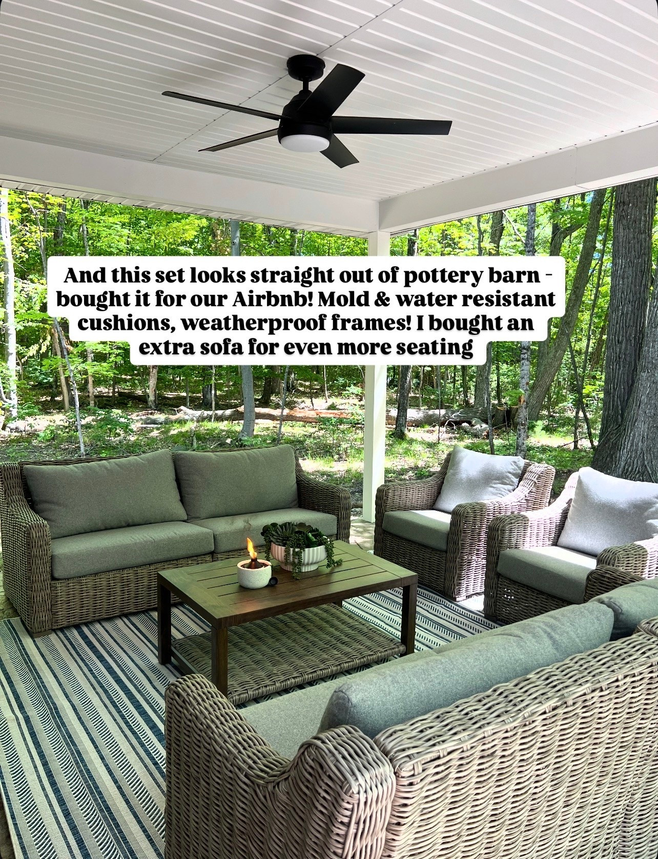 Patio set back in stock! 

Patio furniture 
Patio decor