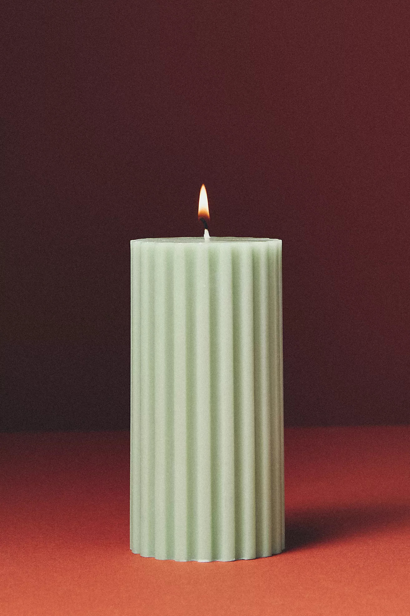 Fluted Pillar Candle | Anthropologie (US)