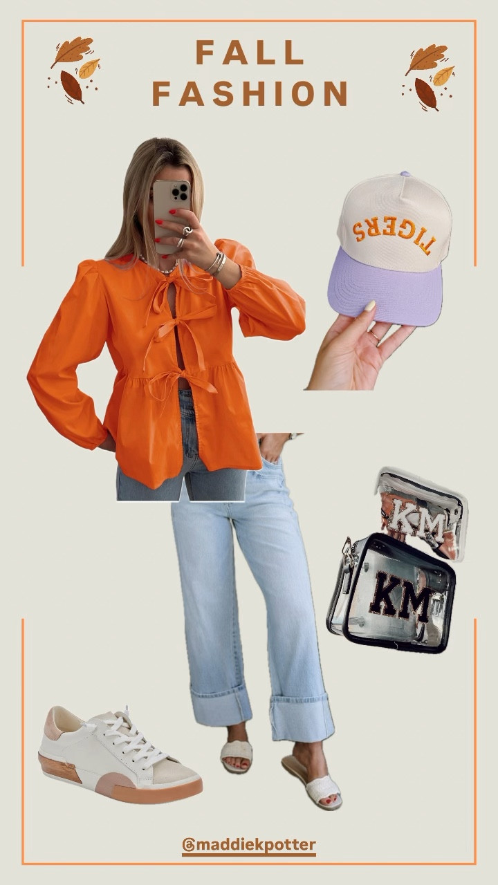 of course I had to include a game day look bc fall means football 🏈 

absolutely love the bow top trend!! 
I can’t link the hat but you can find it online at Gracie’s Boutique 🧡

#LTKSeasonal #LTKFindsUnder50 #LTKStyleTip