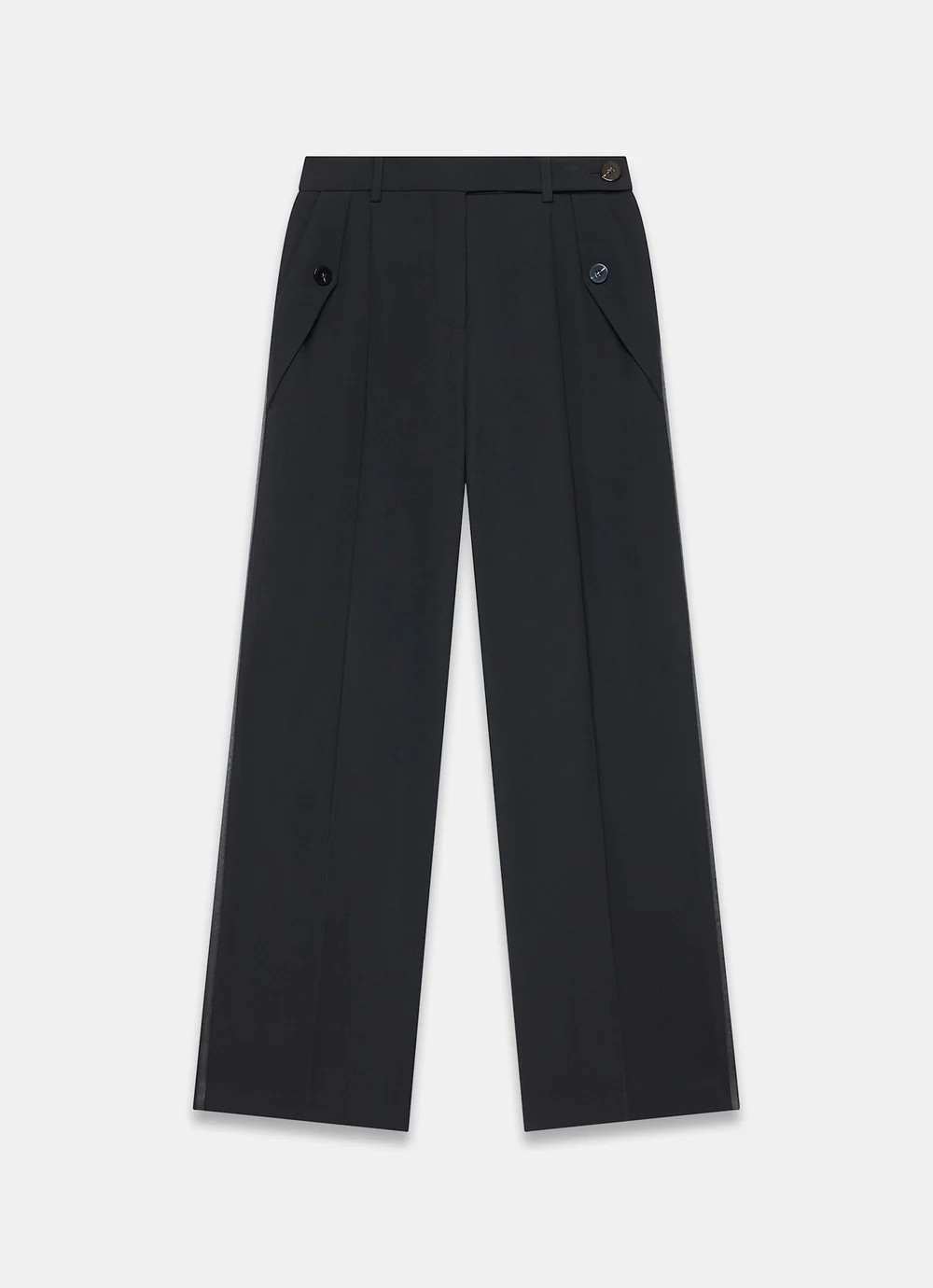 Black Wide Tailored Trousers | Mint Velvet