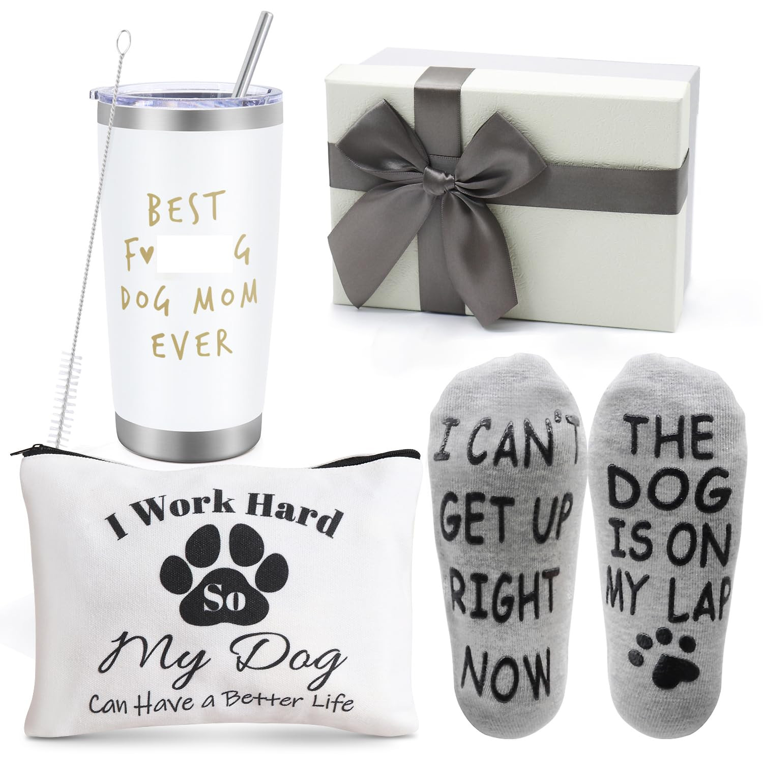 Best Dog Mom Gifts,20 OZ Wine Tumbler Unique Gifts Idea Basket Box with Socks for Veterinarian,An... | Amazon (US)