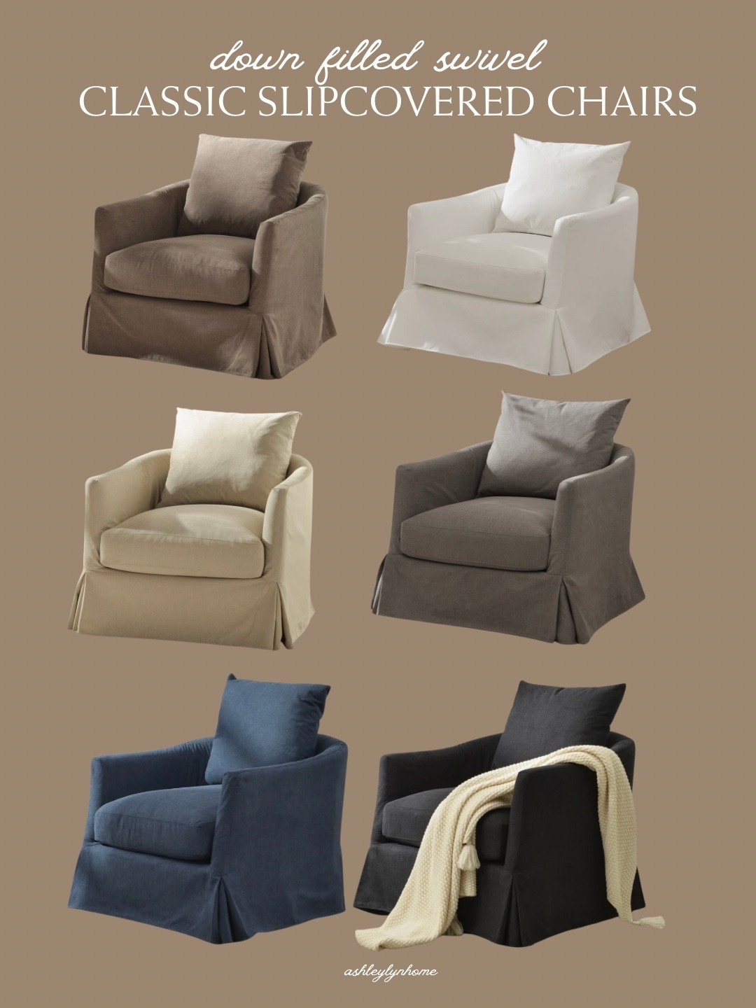 Designer look without the designer price. These slipcovered down-filled swivel chairs are on sale and are such a classic.

#LTKSaleAlert #LTKHome