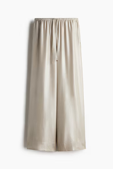 H & M - Wide-Leg Drawstring Pants - Beige | H&M (US + CA)