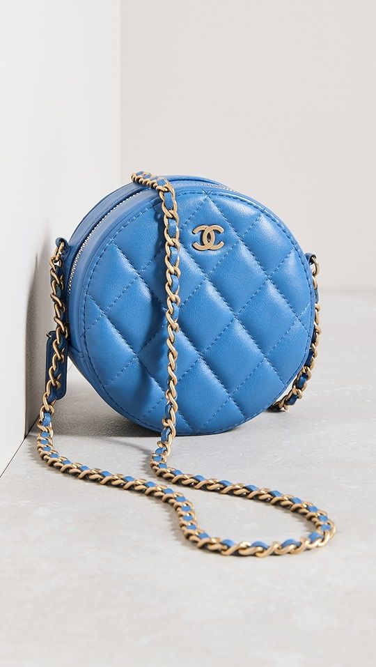 Chanel Blue Round Cc clutch | Shopbop