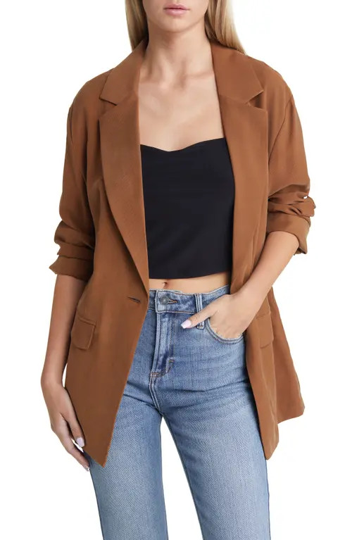 Open Edit Blazer in Brown Toffee at Nordstrom, Size Large | Nordstrom