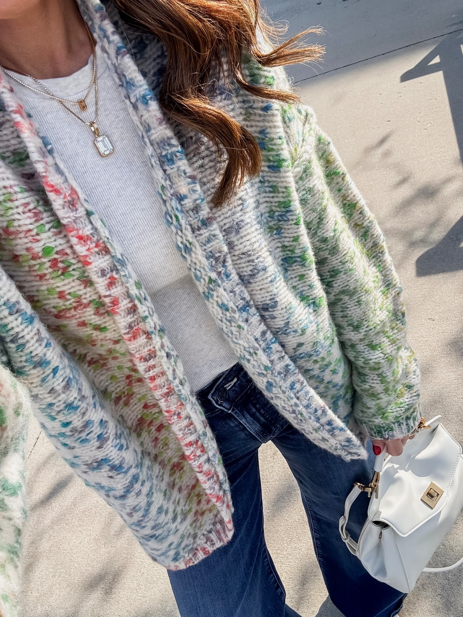 Weekend casual. Confetti cardigan sweater. Anthropologie. Winter cardigan. 
Sweater S. Jeans TTS, 25. 
@anthropologie #anthropartner

#LTKootd #LTKSeasonal #LTKOver40