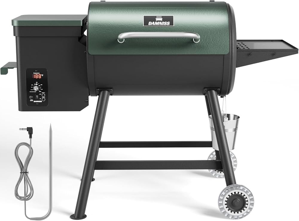 Wood Pellet Grill & Smoker 8-in-1 Pellet Grill with Automatic Temperature Control & Meat Probe, 4... | Amazon (US)