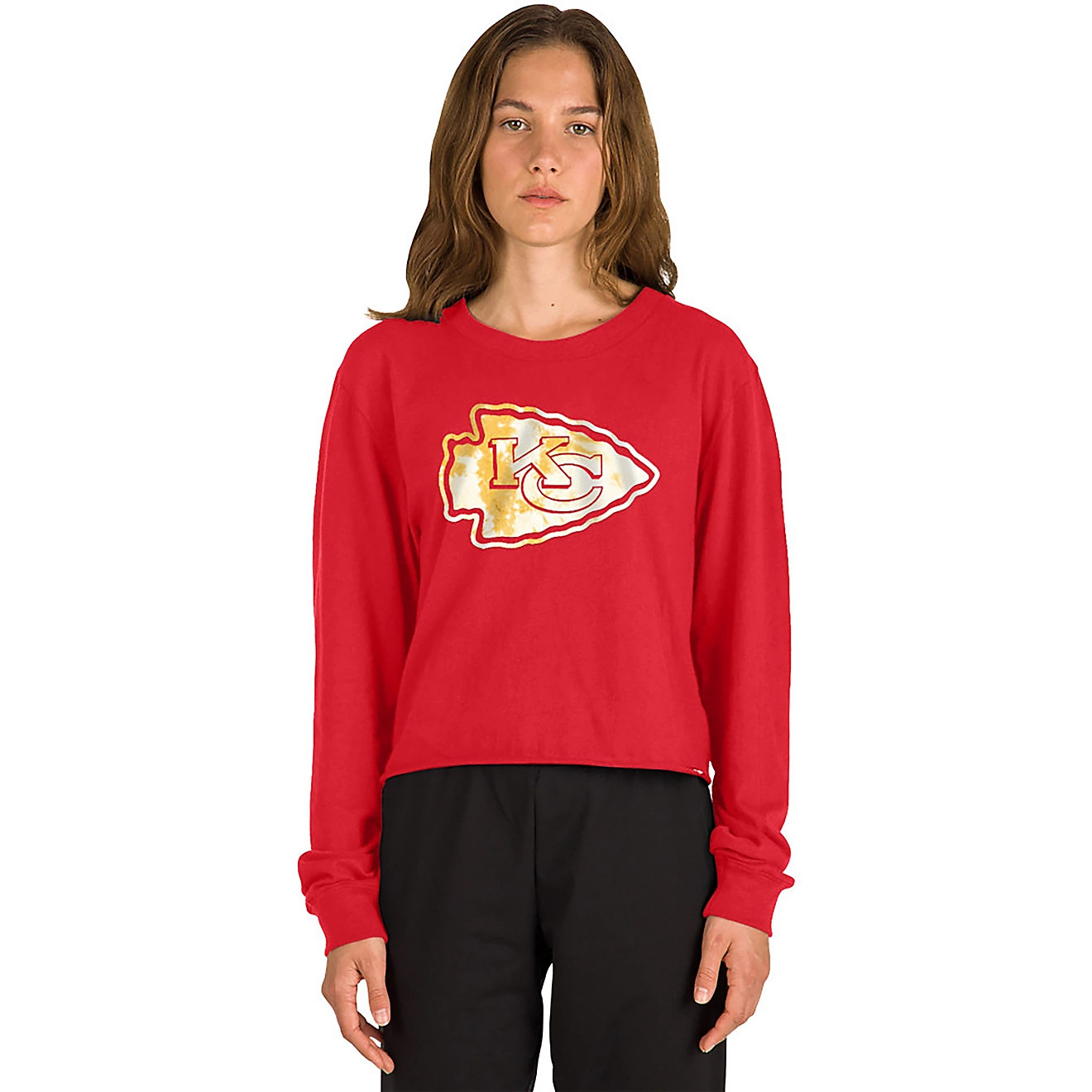 New Era Women's Kansas City Chiefs Long Sleeve Crop Top | Academy Sports + Outdoors