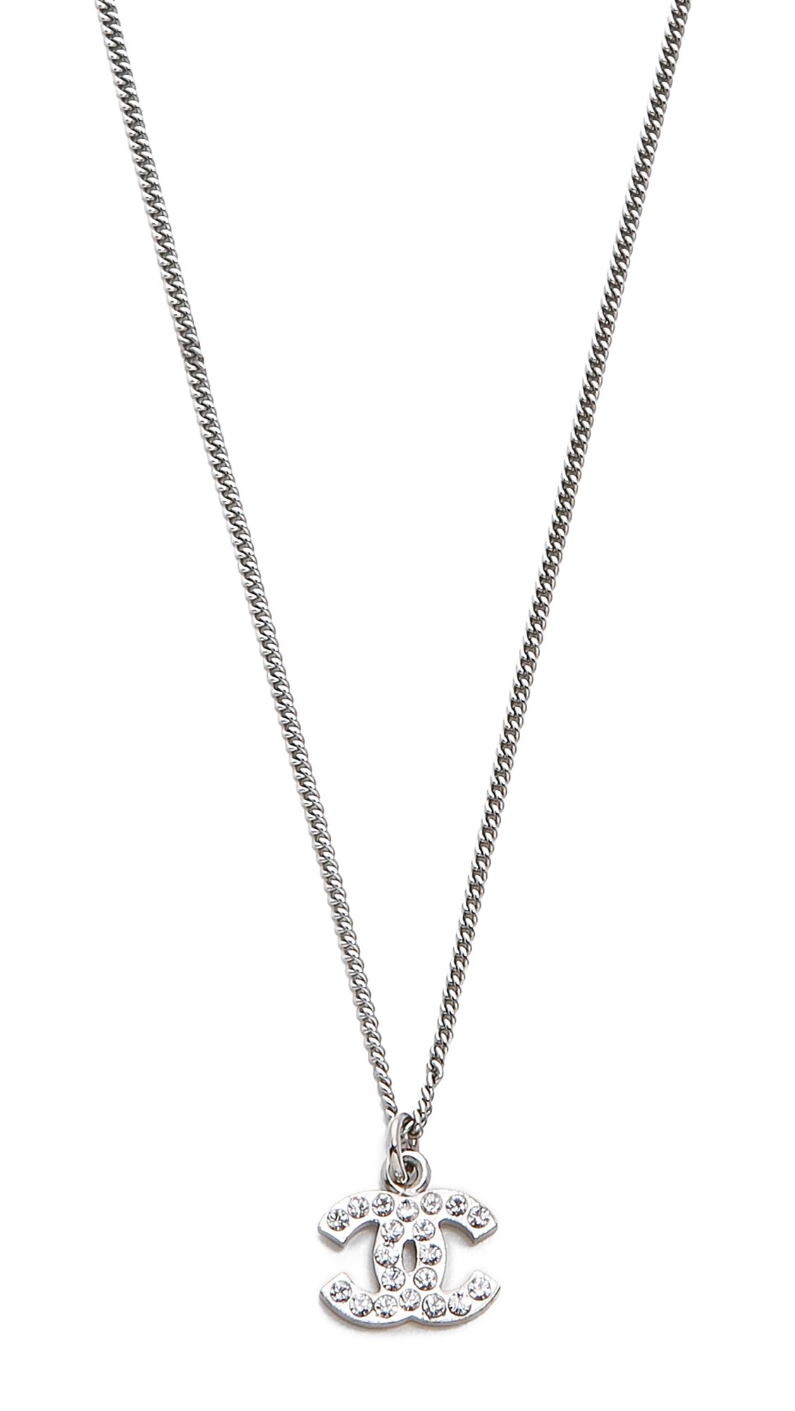 What Goes Around Comes Around Vintage Chanel Crystal CC Necklace | Shopbop