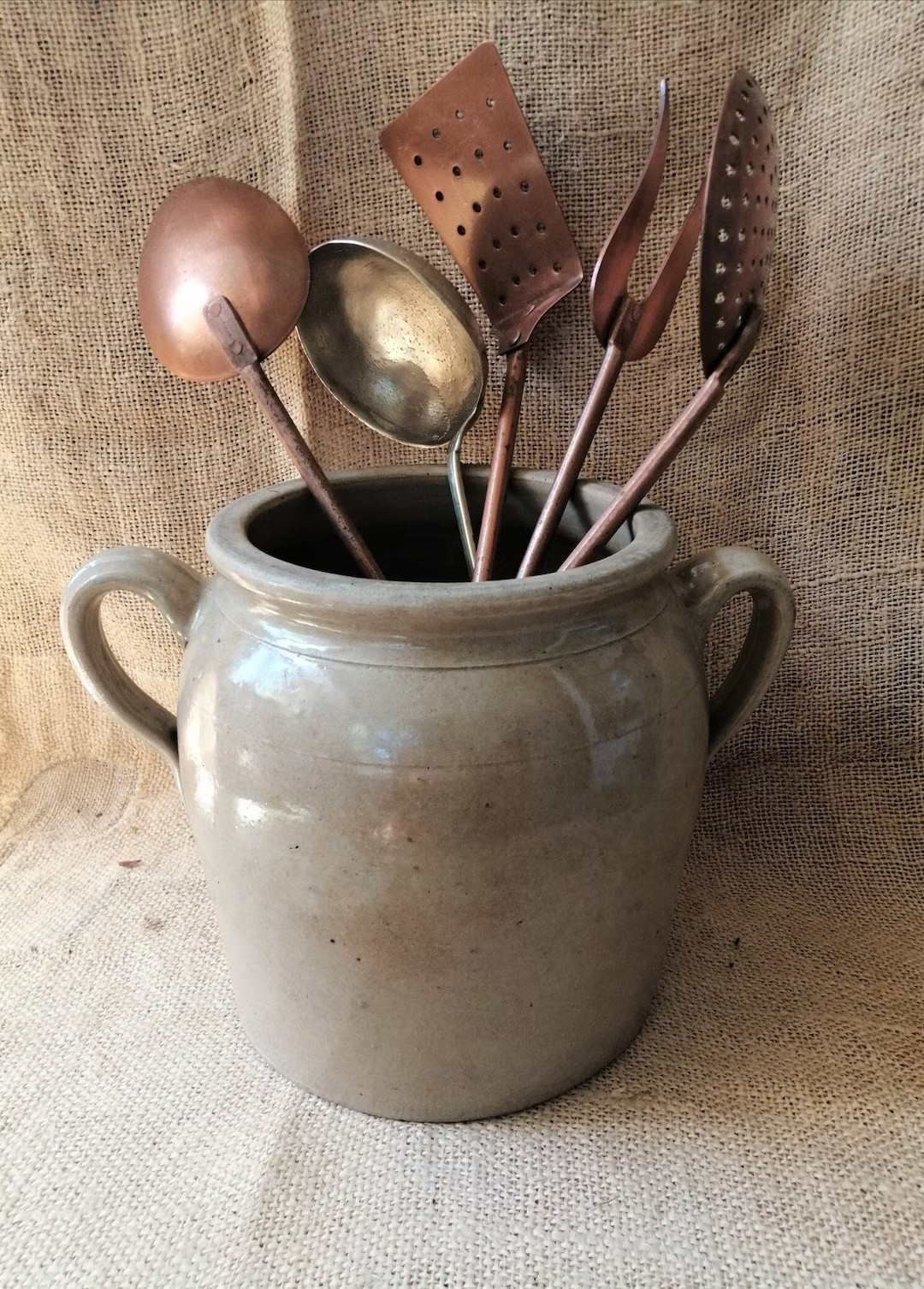 Antique French Stoneware LARGE Size Pot or Jar 9 /8.5 / 8/ 7.5/ 7 Used for Duck Confit, Salting, ... | Etsy (US)