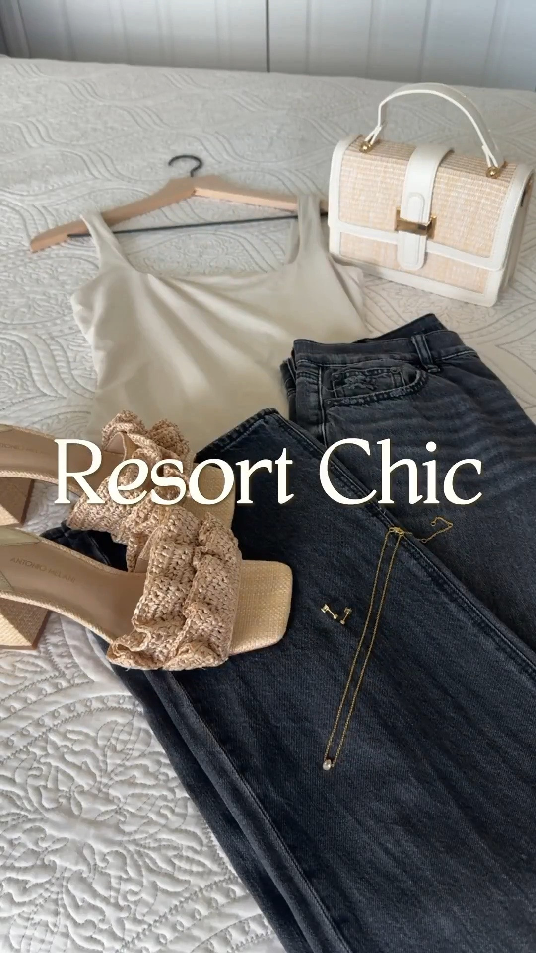 Soft neutrals, warm gold, and a little woven moment 🤍

The kind of look that feels right for rooftop drinks, candlelit dinners, and unplanned late nights out 🍸🏙️

Effortless, polished, and quietly luxe 🍒

#DateNightVibes #NeutralStyle #DinnerLook #ResortStyle #GoldJewelry #WovenHeels #SummerOOTD #EffortlessStyle #HappyHourFit #ClassyOutfit #StyleInspo

#LTKSeasonal #LTKMidsize #LTKSaleAlert