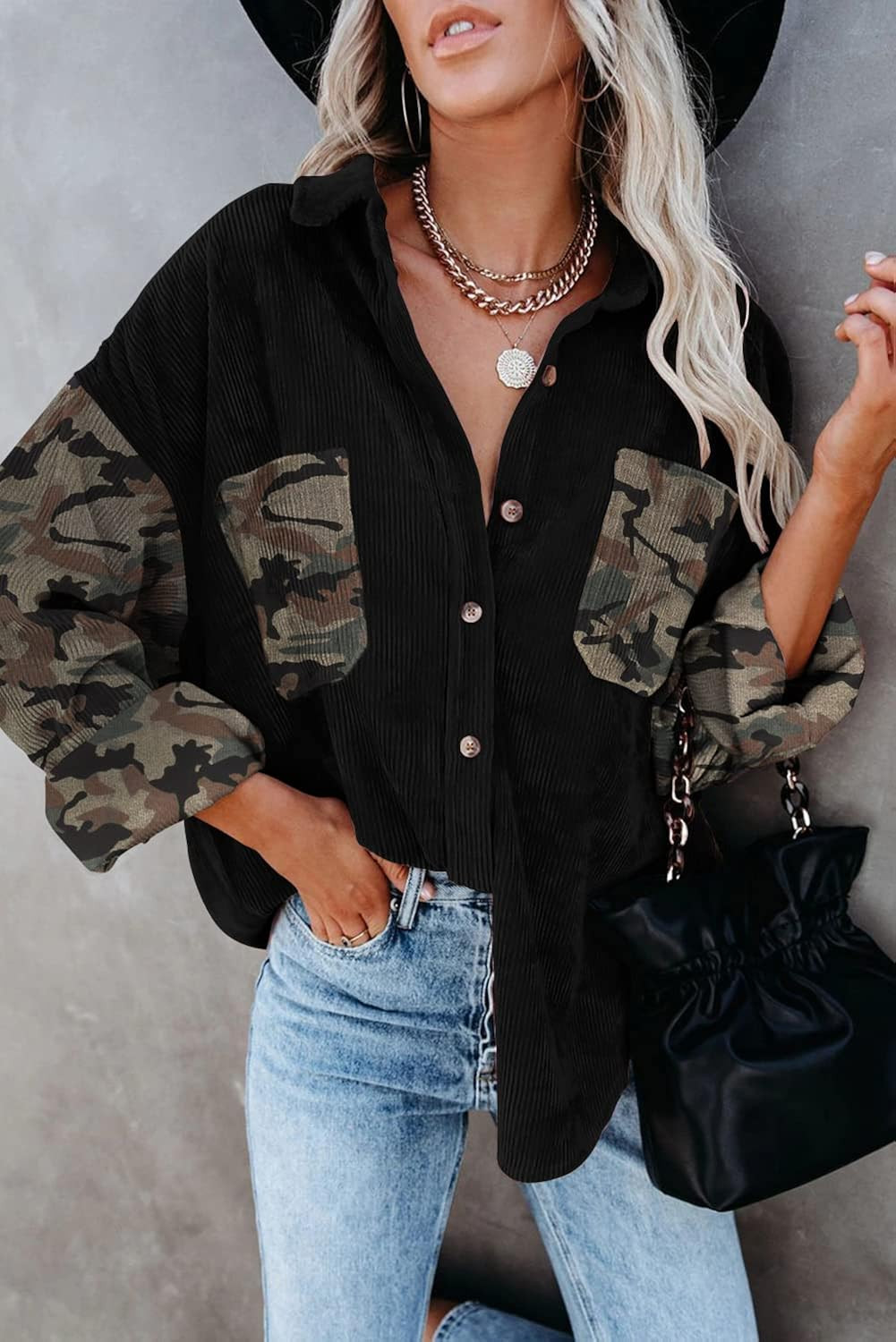 Womens Flannel Shacket Boyfriends Corduroy Button Down Plaid Shirts Fall Clothing Tops S-3XL | Amazon (US)