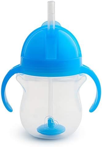Munchkin Any Angle Click Lock Weighted Straw Trainer Cup, Blue, 7 Oz | Amazon (US)