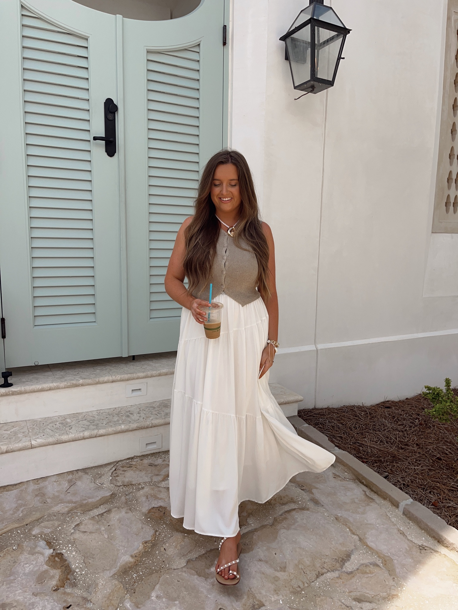 white maxi skirt ootd - been wanting to wear a cute vest + skirt lately and I love this combo! amazon & target are the best 👏🏼


#LTKFindsUnder50 #LTKFindsUnder100