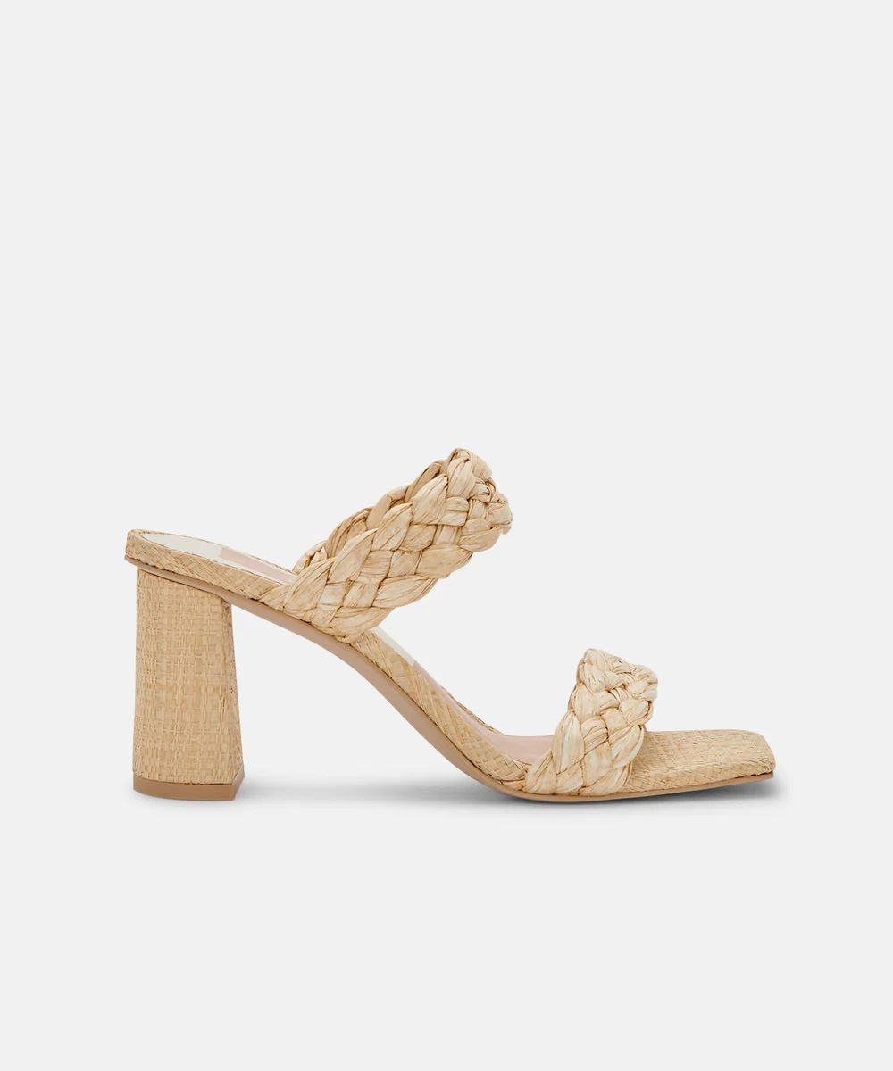 PAILY HEELS IN LT NATURAL RAFFIA | DolceVita.com