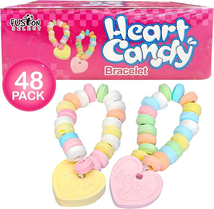 Fusion Select Color Candy Bracelet - Edible Candy Jewelry with Love Heart Charm - Sweet Treats fo... | Amazon (US)