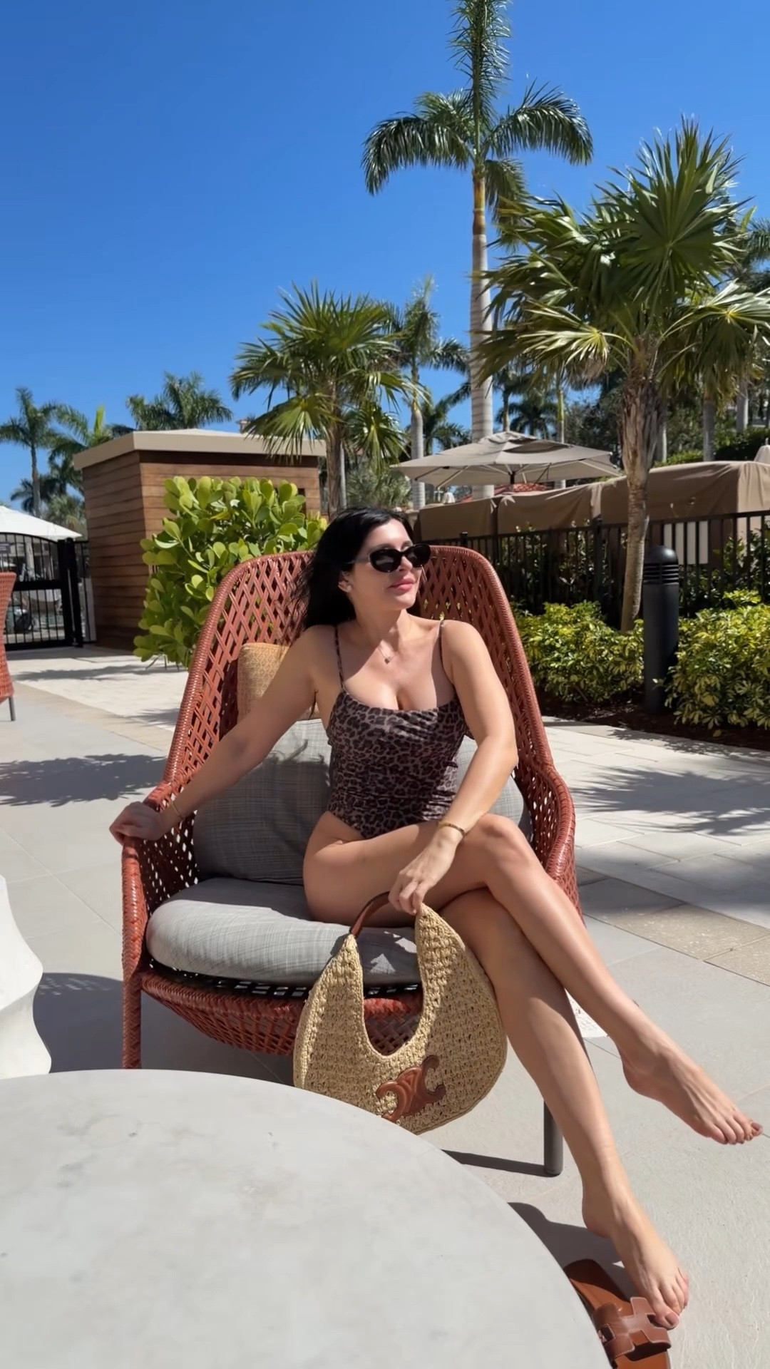 Animal print one piece swimsuit and Celine beach bag 

#LTKTravel #LTKootd #LTKdayinmylife