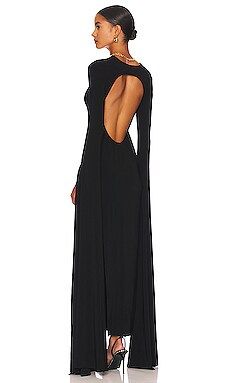 Norma Kamali Ribbon Sleeve Gown in Black from Revolve.com | Revolve Clothing (Global)