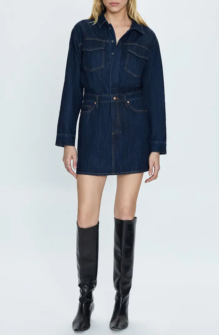 Nina Long Sleeve Denim Shirtdress | Nordstrom