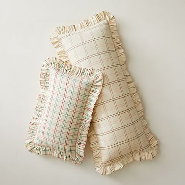 Heather Taylor Home Mayfair Plaid with Ruffle Pillow Cover | West Elm (US)