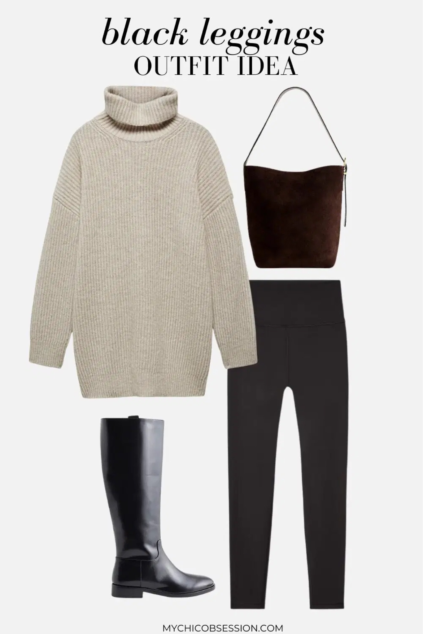 The sweater dress feels like wrapping yourself in a warm hug all day long. Go for a chunky knit if you want that extra snug feel. Leggings are perfect for keeping things casual and are more comfortable than traditional tights. Add a bucket tote and knee-high boots to complete the look.

#LTKSeasonal #LTKStyleTip #LTKShoeCrush