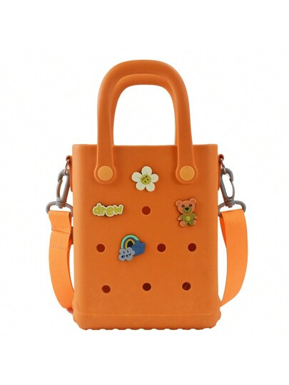 Mini Rubber Summer Beach Bag, EVA Hole Travel Tote Bag, Waterproof Storage Bag For Outdoor Sports... | SHEIN