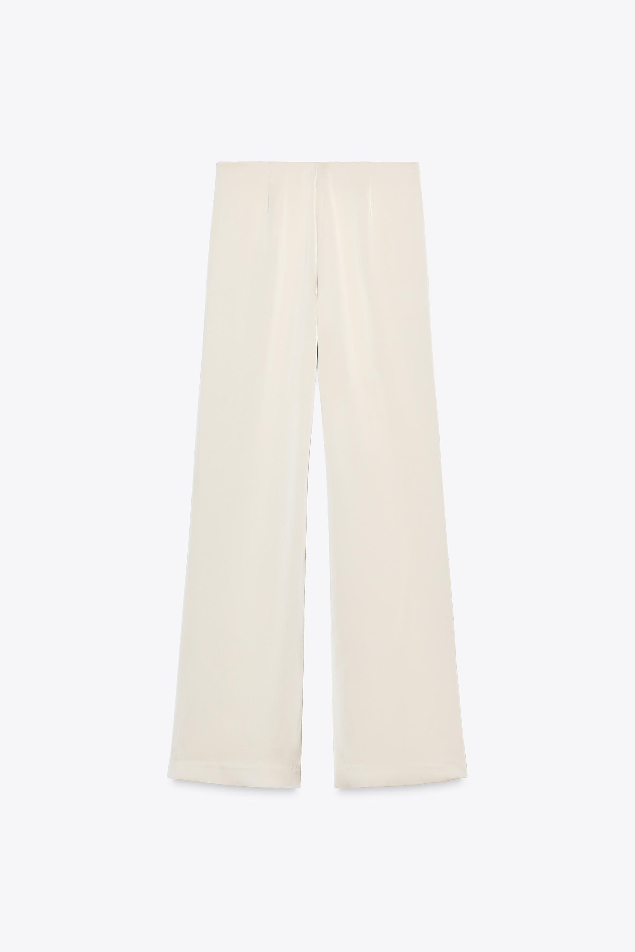 HIGH-WAISTED SATIN PANTS | Zara US
