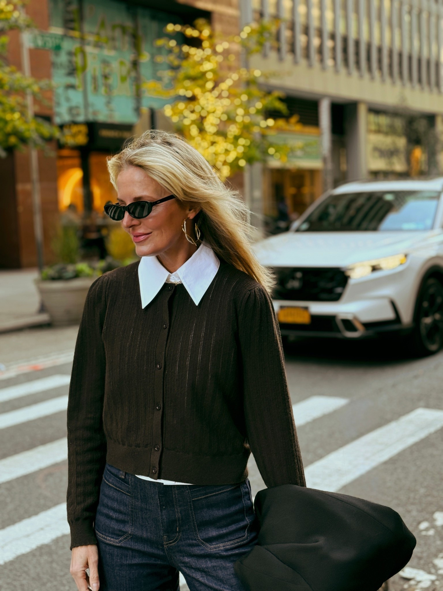 This sweater is everything a luxe fall knit should be. Made from super-soft cashmere, it feels incredibly elevated yet wearable for everyday. The delicate pointelle design gives it that extra something special—subtle, feminine, and just the right touch of texture to set it apart from your average sweater. It’s also paper-thin and will layer over or under everything beautifully. (You’ll never overheat wearing this one.)

I styled it over this cropped sleeveless white shirt—my go-to hack when I want that classic collar to pop without the bulk of a full button-down. You still get that polished, preppy vibe… just way more comfortable and streamlined. BTW, not sure what I love more, the sweater or this perfect layering shirt!

Pair this lightweight brown cashmere sweater with a black blazer (yes- black and brown look great together!) and some flattering dark wash denim for a go-to chic, modern look.

 Use Code: BFRIGCSF:
• Spend $150, Get a $75 Gift Card
• Spend $500, Get a $125 Gift Card
• Spend $1,000, Get a $250 Gift Card
• Spend $3,000, Get a $750 Gift Card

#LTKOver40 #LTKCyberWeek #LTKSeasonal