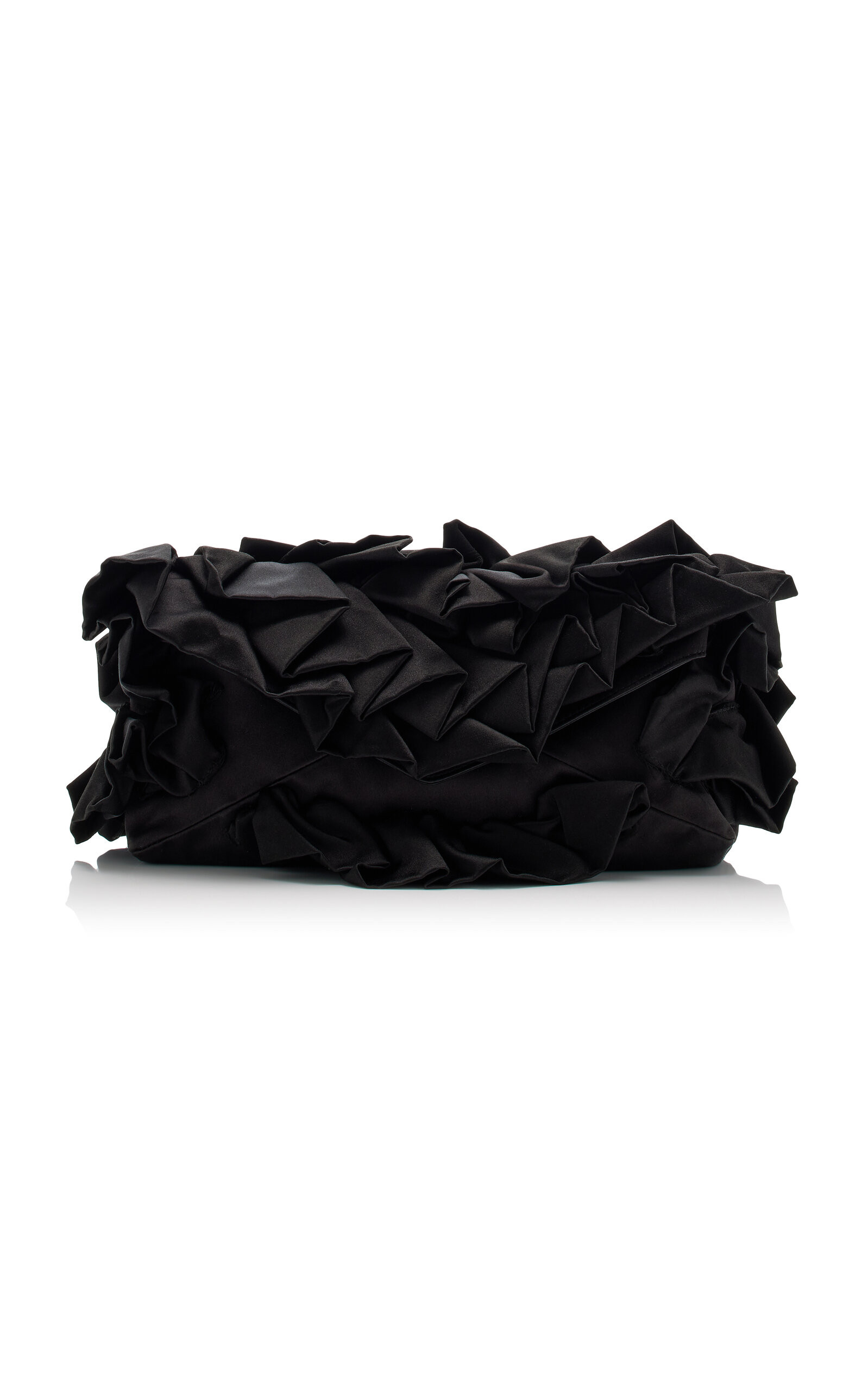Ruffled Satin Envelope Clutch | Moda Operandi (Global)