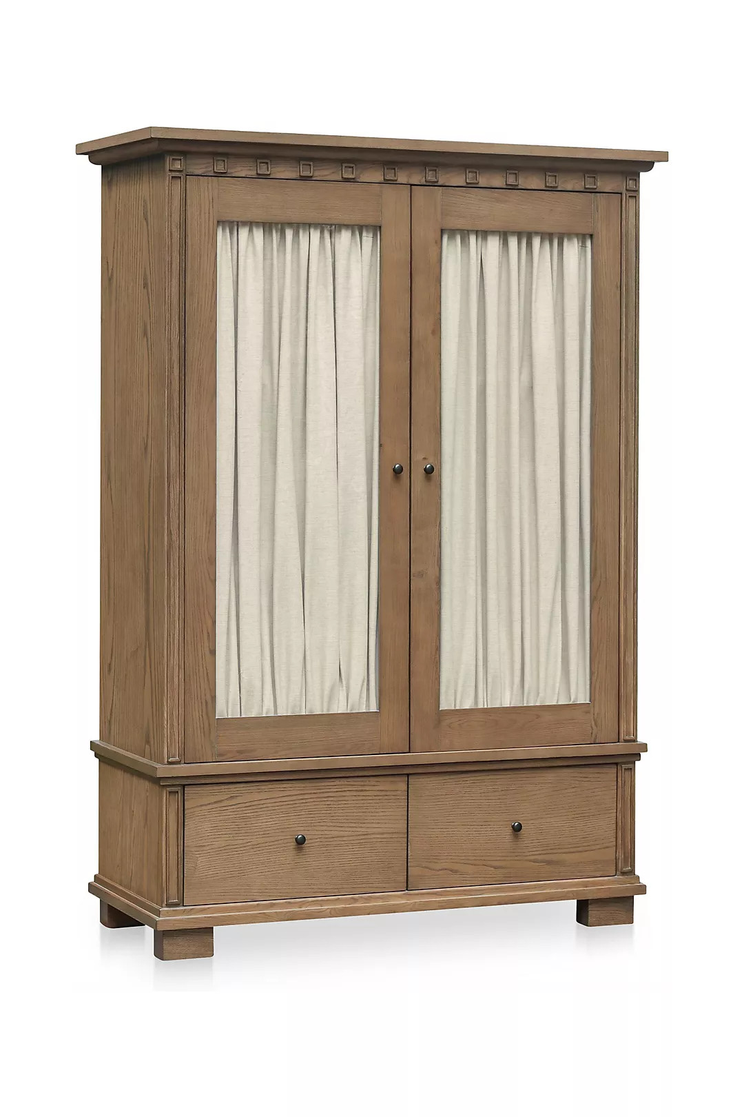 Lillian Ash Wood Curtained Cabinet | Anthropologie (US)