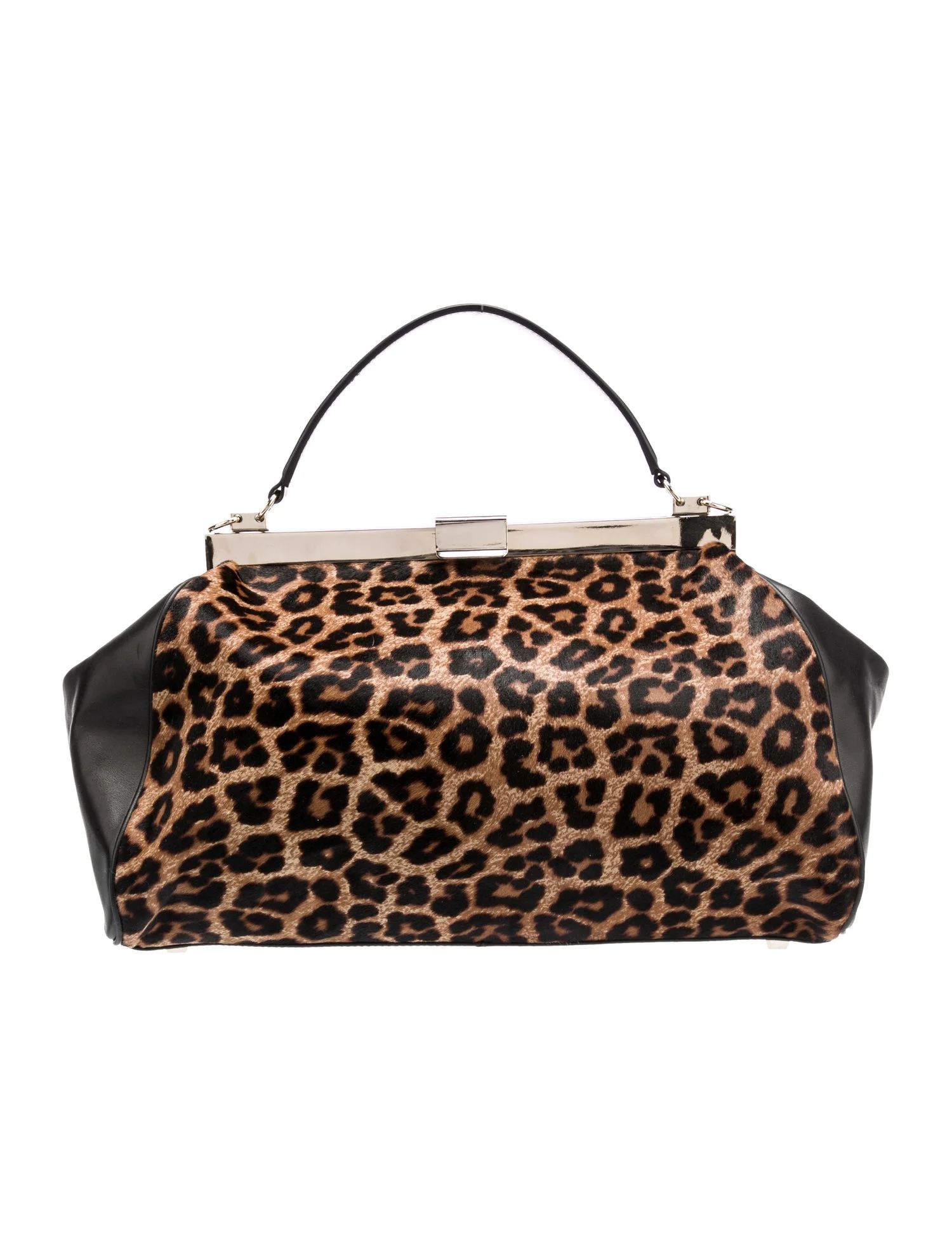 Printed Leather-Trimmed Handle Bag | The RealReal