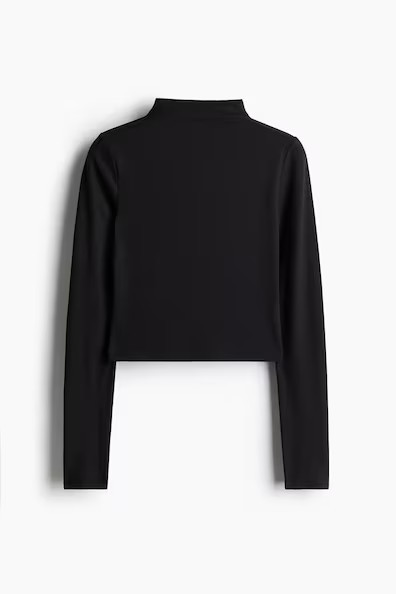 H & M - Shirt mit Turtleneck - Schwarz - Damen | H&M (DE, AT, CH, NL, FI)