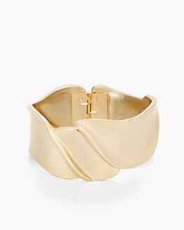 Chico's Gold-Tone Leaf-Hinge Cuff | Chico's