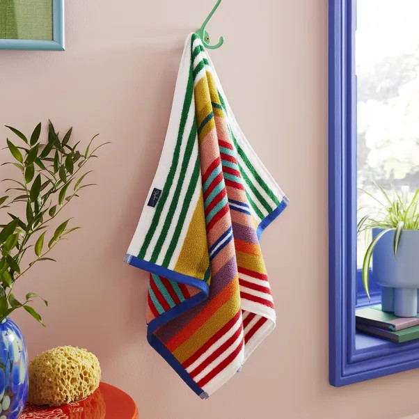 Sophie Robinson Rock Candy Stripe Cotton Towel | Dunelm (migrated)