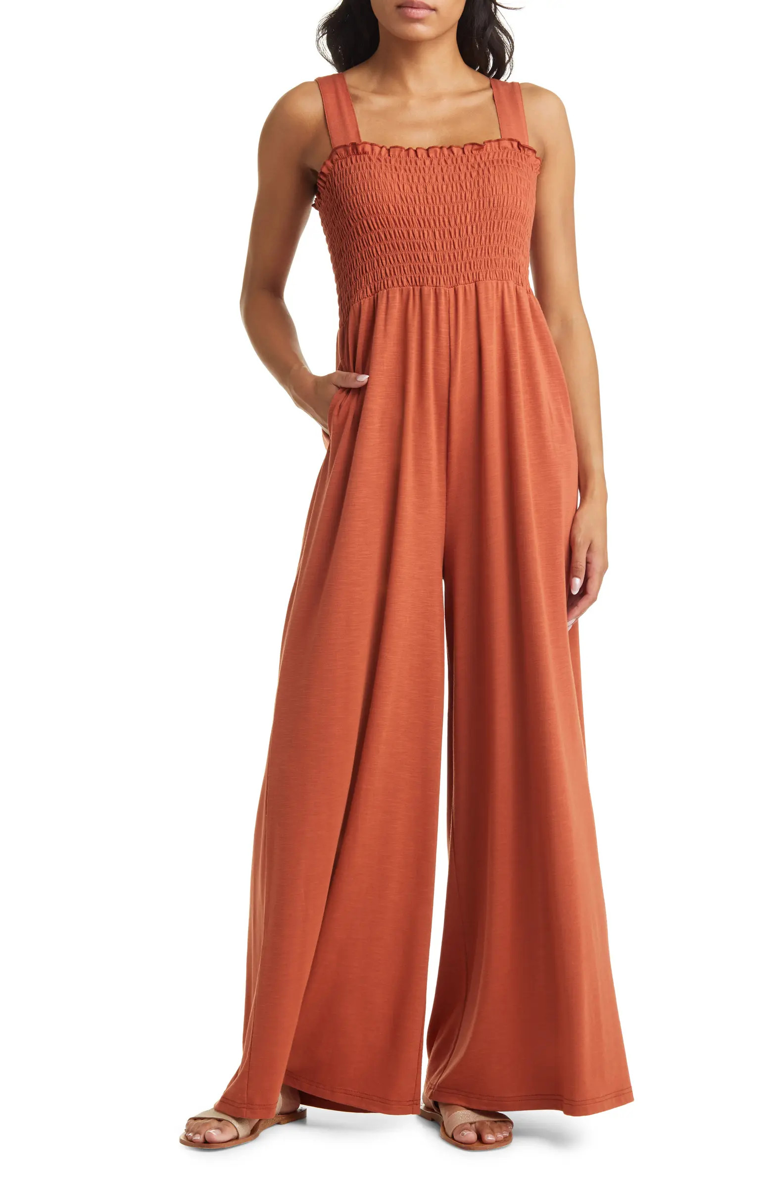 Looking for You Smocked Jumpsuit | Nordstrom