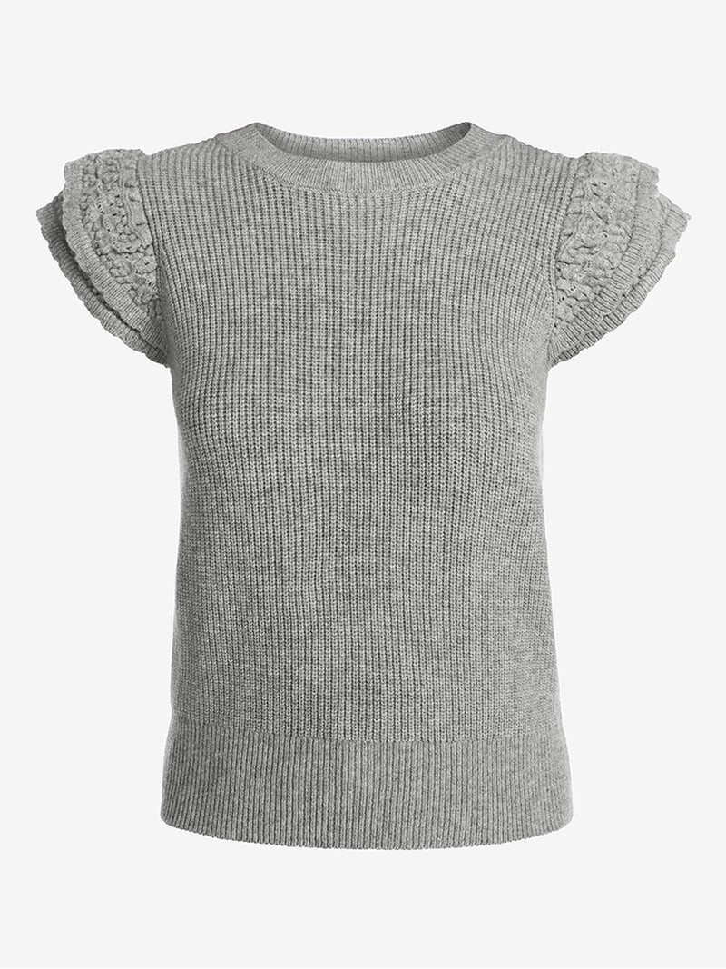 Scenario Women's Sweater with Flutter Sleeves, Lightweight, Sizes XS-XXXL | Walmart (US)