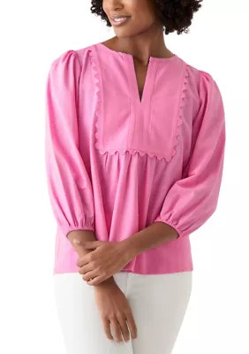 Women's Ric Rac Scallop Top | Belk